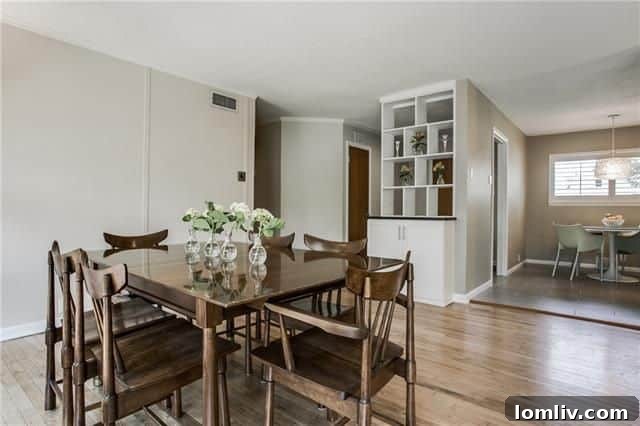 Living room with brick accent wall