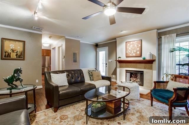 View of the open concept living space from a different angle