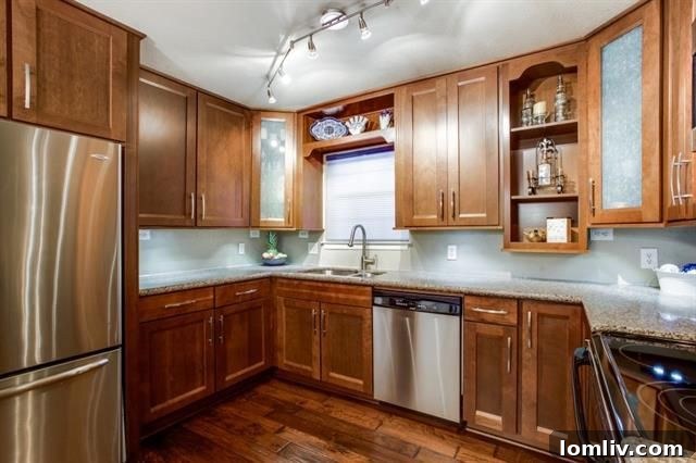 Spacious living room with modern accents and a fireplace