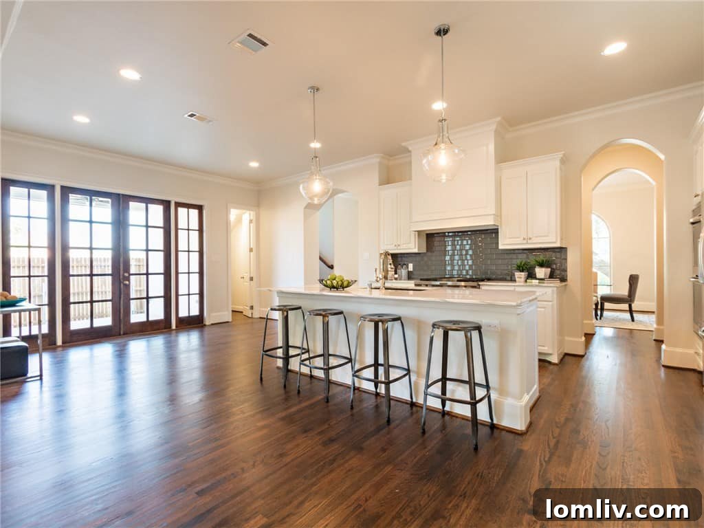 Gourmet Kitchen with Marble Countertops