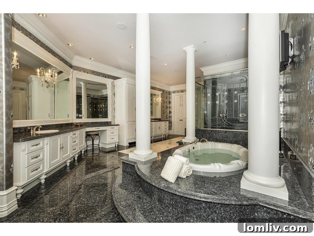 Luxurious Master Bathroom with Soaking Tub and Elegant Decor