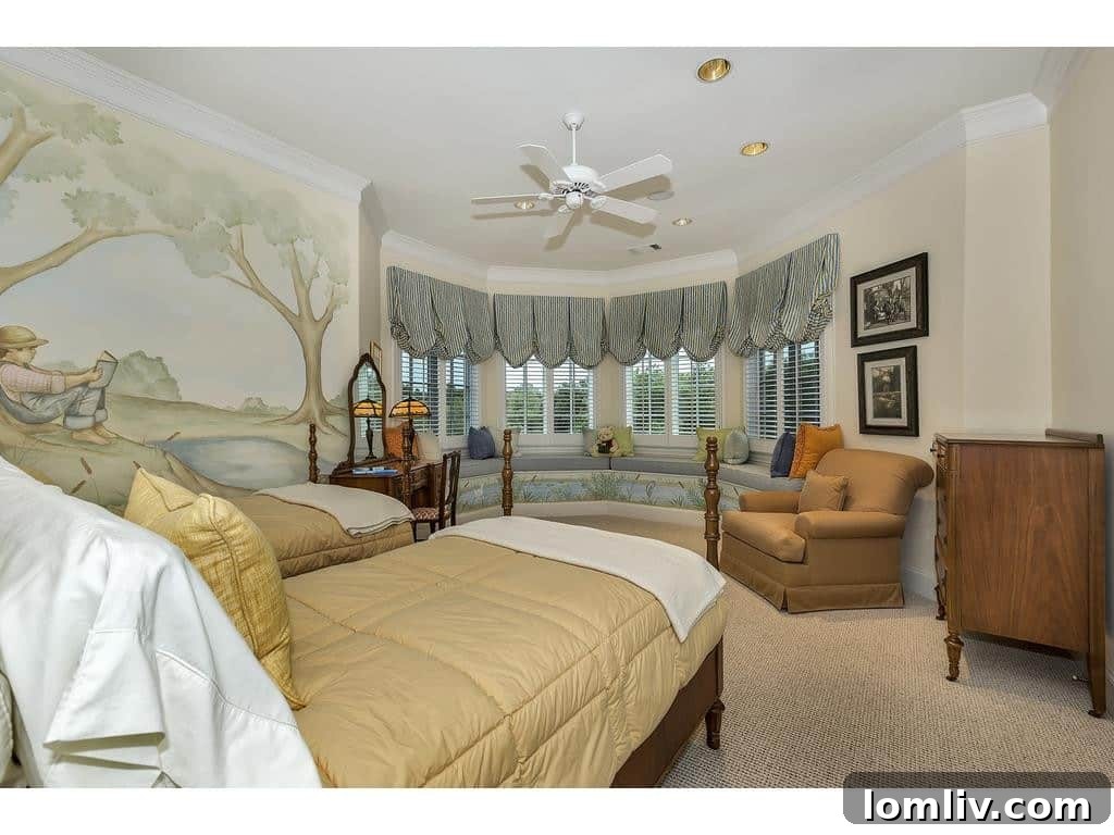 Comfortable Guest Bedroom with En-suite Bathroom and Elegant Furnishings