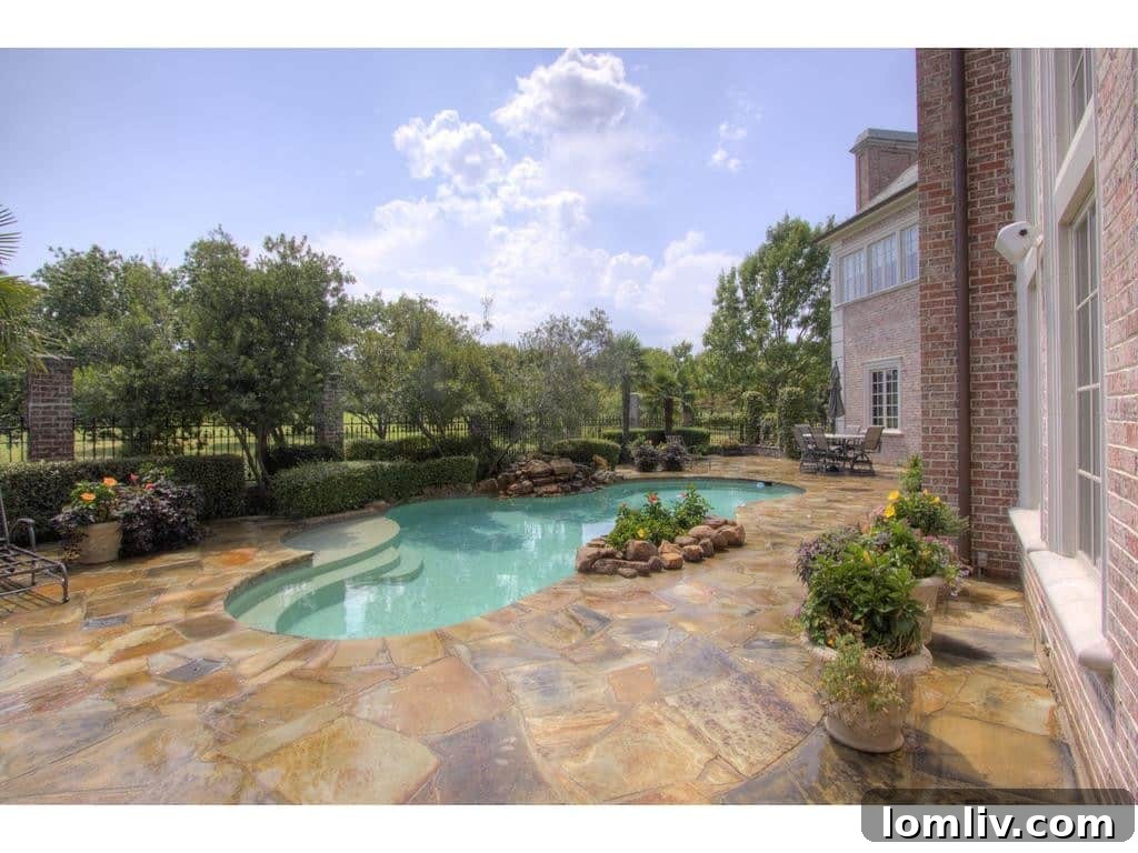Inviting Outdoor Swimming Pool and Patio Area Overlooking the Golf Course