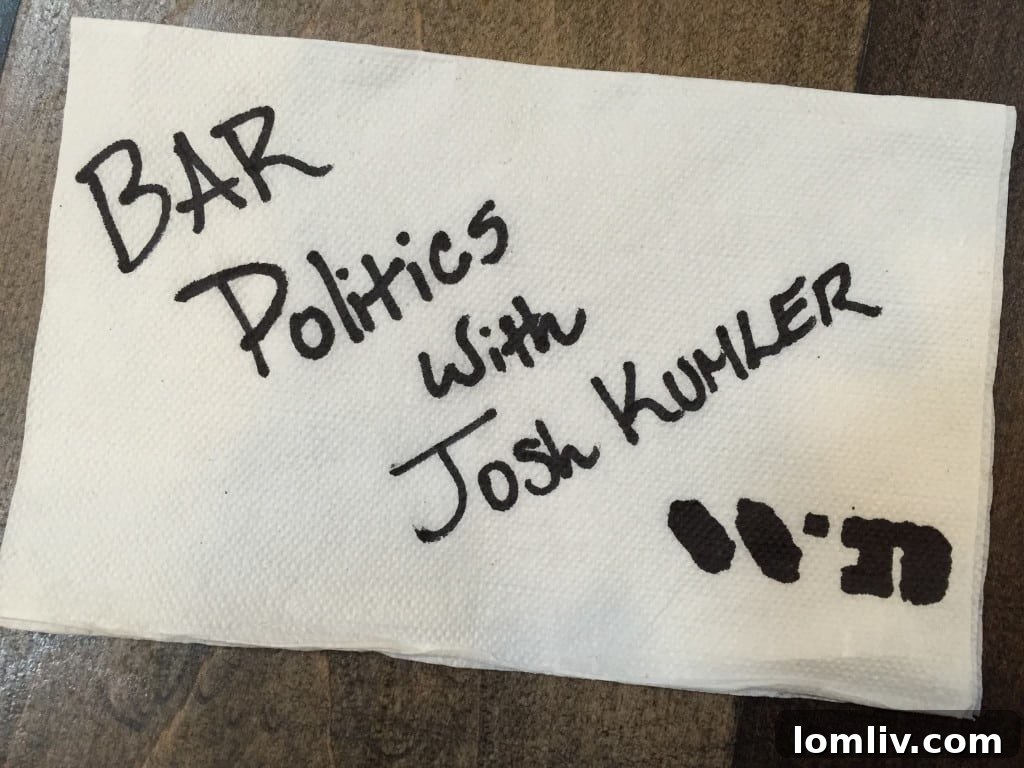 Engaging political satire discussion at Bar Politics event in North Oak Cliff