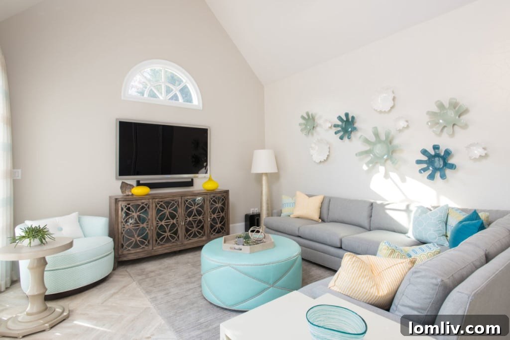 Barbara Gilbert's award-winning cabana living room design in Fairview