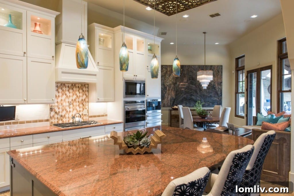 Modern Westlake kitchen design with white shaker cabinets and glass uppers