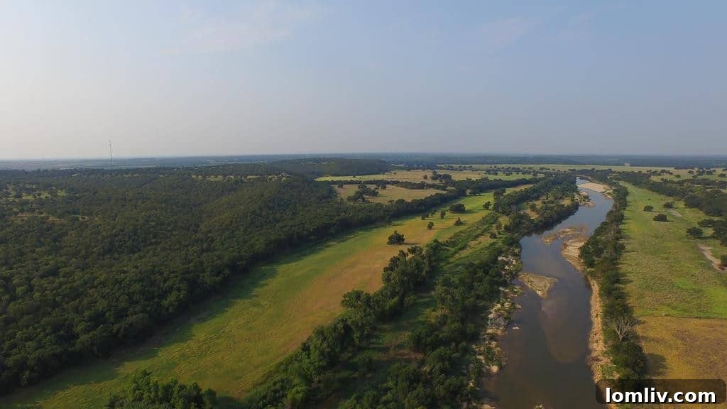 Aerial View of Rocking W Ranch and Surrounding Landscape