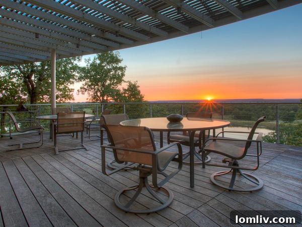 Expansive Back Deck of Rocking W Ranch Main House