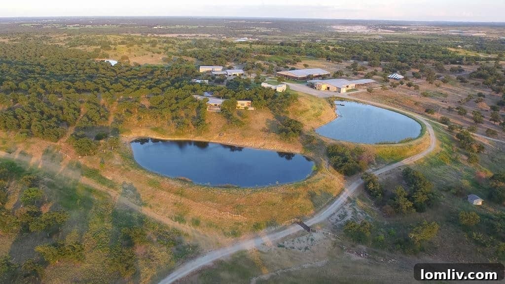 Sunset Over Rocking W Ranch Facilities