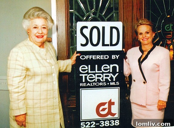 Ebby Halliday and Ellen Terry after Ebby Halliday bought Terry’s brokerage in 1995.