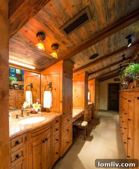 Luxurious master bathroom with infinity tub and waterfall faucet