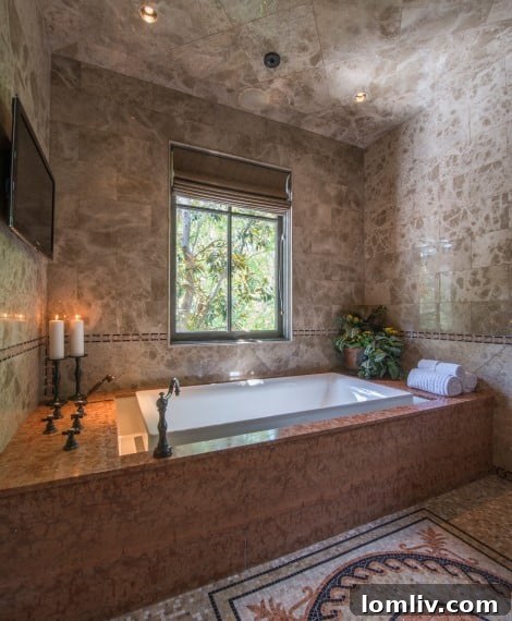 Spa-like shower in the master bathroom