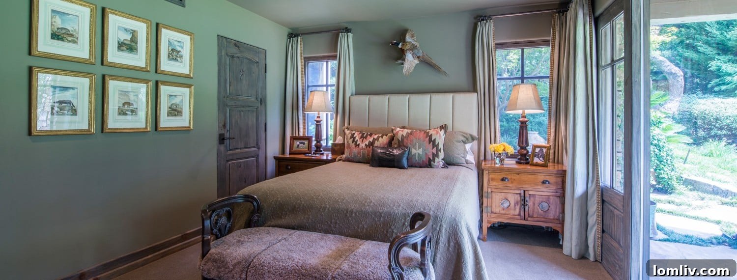 Interior design details of the master suite