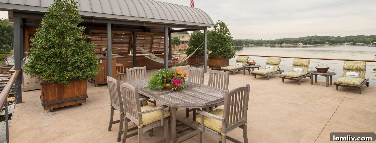 The tranquil pool and spa area
