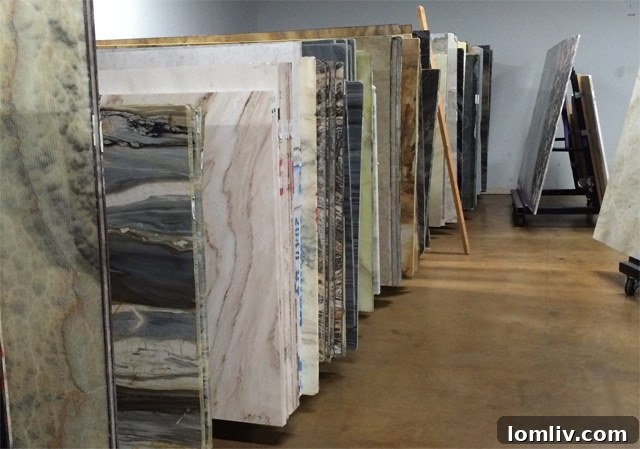 Aria Stone Gallery Backroom Slab Storage