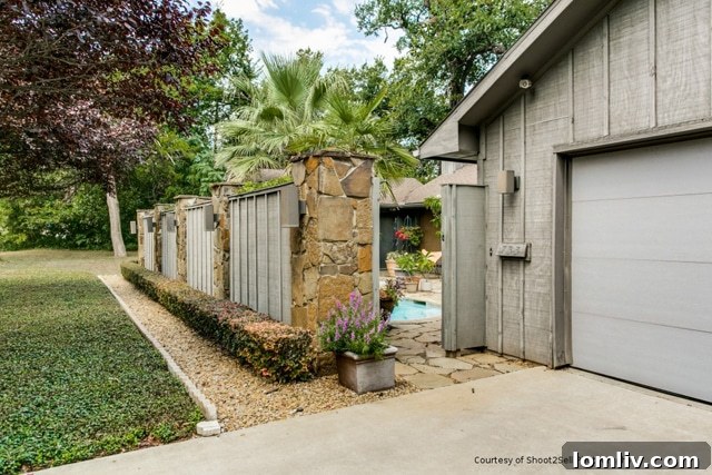 Architectural detail of a charming home at 733 Monssen Dr., Dallas, highlighting unique design elements