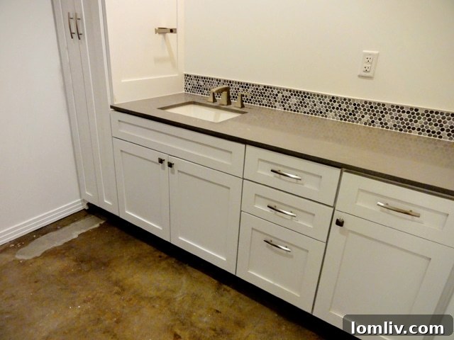 Contemporary bathroom design in Suite 250, featuring high-quality finishes and fixtures