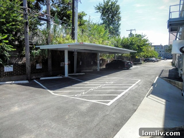Dedicated guest parking area for visitors at the 4330 N Central Expressway building