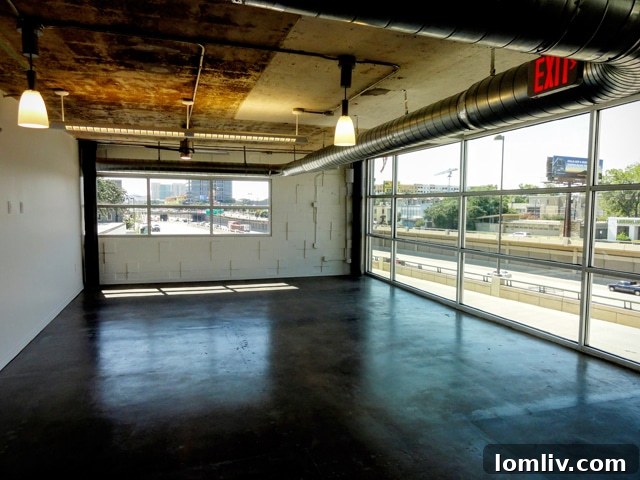 Spacious and bright living area in Suite 200, perfect for relaxation or client meetings