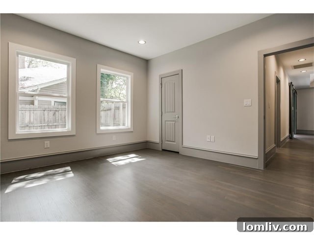 Comfortable Bedroom with Hardwood Floors