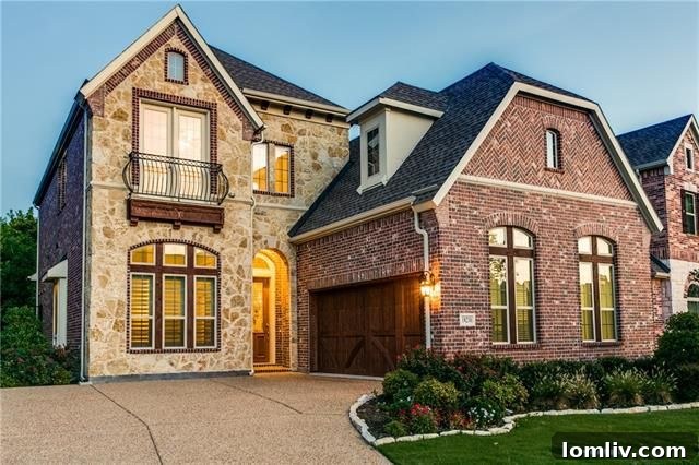 Modern exterior of the David Weekley home at 18230 Brighton Grn.