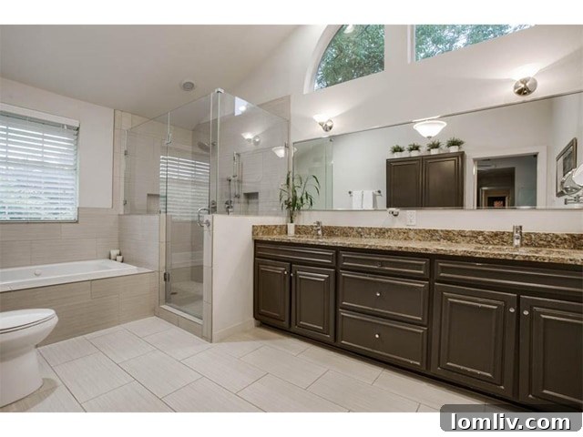 7719 Lemmonwood Master Bathroom - Jetted Tub and Frameless Shower