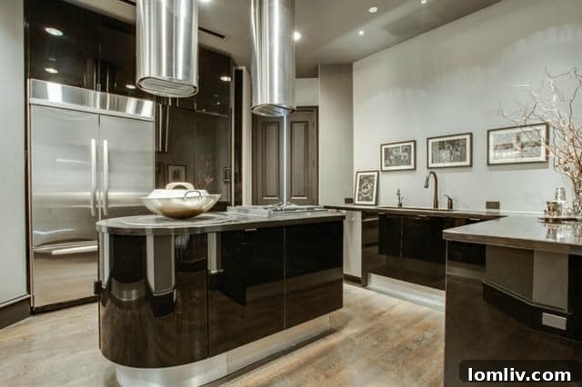 Sleek Italian Secondary Kitchen off Formal Dining Room