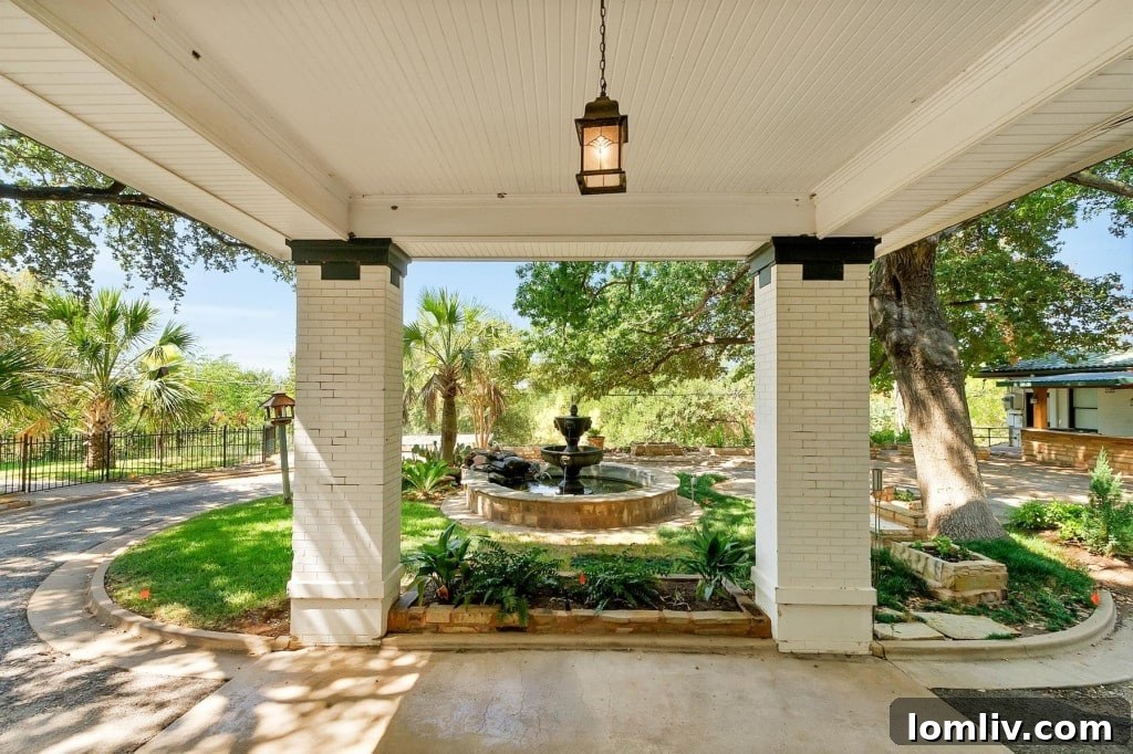 Mystical Allure of Mistletoe Heights Historic Villa 20 Historic Porte Cochere and Exterior Architecture of the Waggoner Family Home
