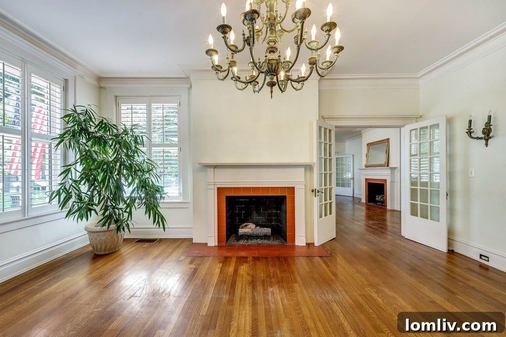 Mystical Allure of Mistletoe Heights Historic Villa 7 Luxurious Dining Space with Natural Light and High Ceilings in Historic Fort Worth Estate