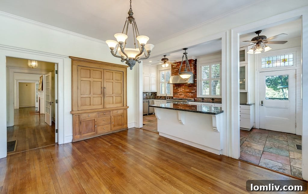 Mystical Allure of Mistletoe Heights Historic Villa 9 Charming Built-in Hutch Showcasing Period Craftsmanship in Historic Home