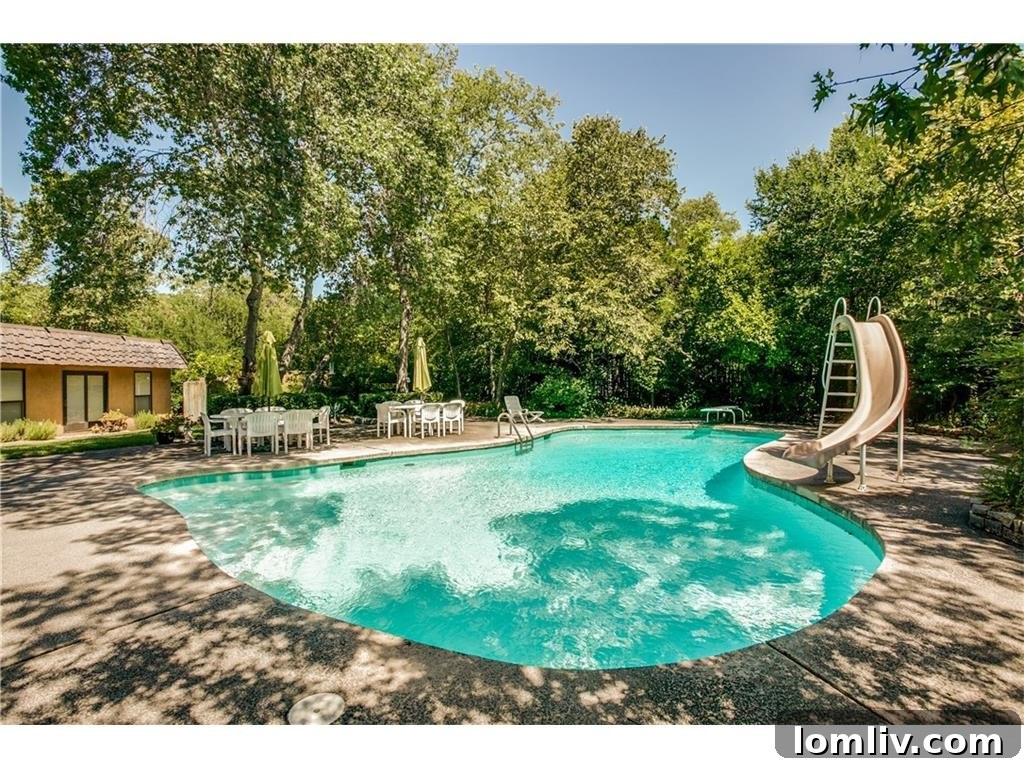 The historic pool at 8740 Canyon Drive, famously swam in by Rock Hudson