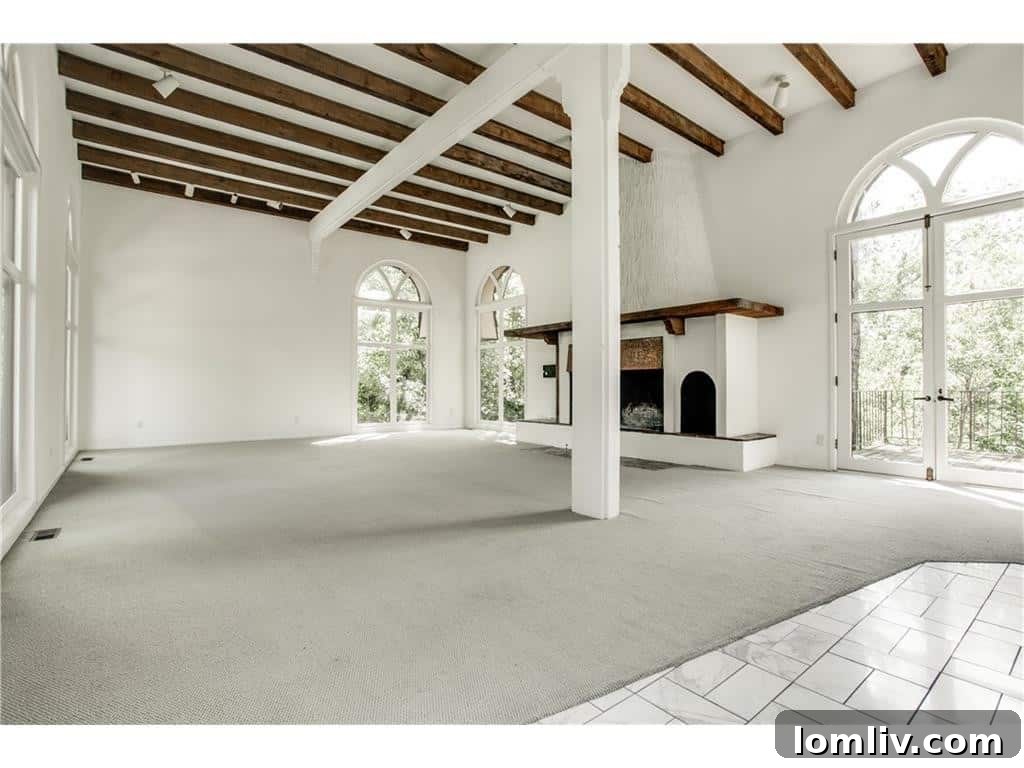 Spacious living room at 8740 Canyon Drive, perfect for entertaining