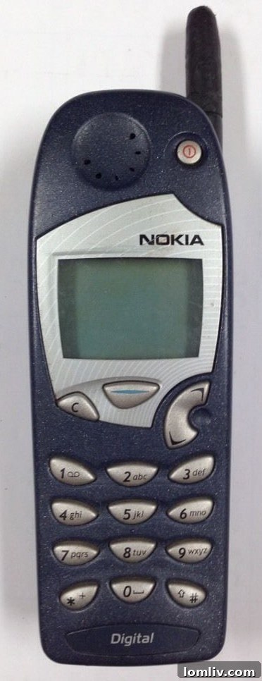 An old Nokia 'candy bar' phone, symbolizing outdated photography equipment