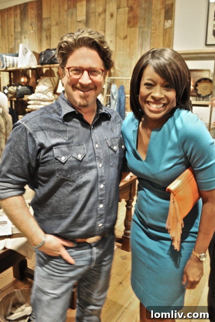 Anteks Curated owner Jason Lenox with NBC reporter Kristie Nelson.