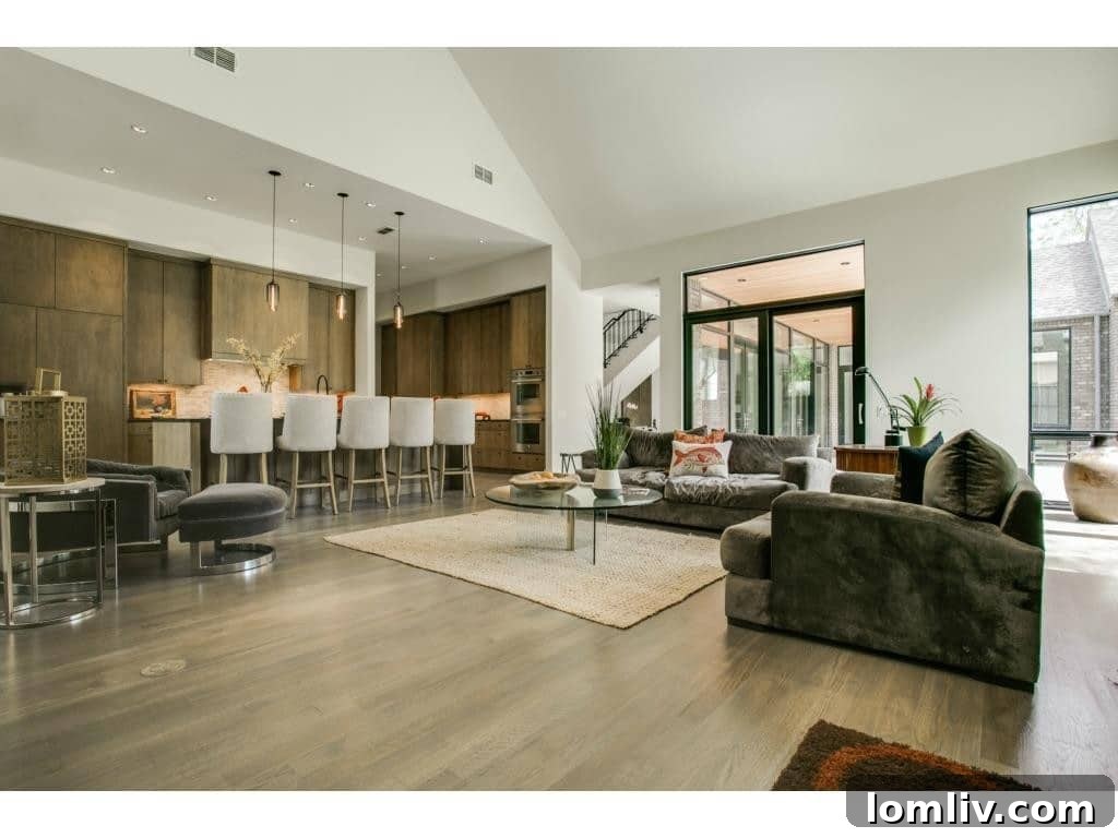 Modern gourmet kitchen with island