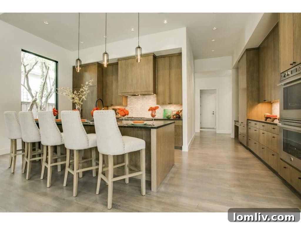 Close-up of kitchen appliances and cabinetry