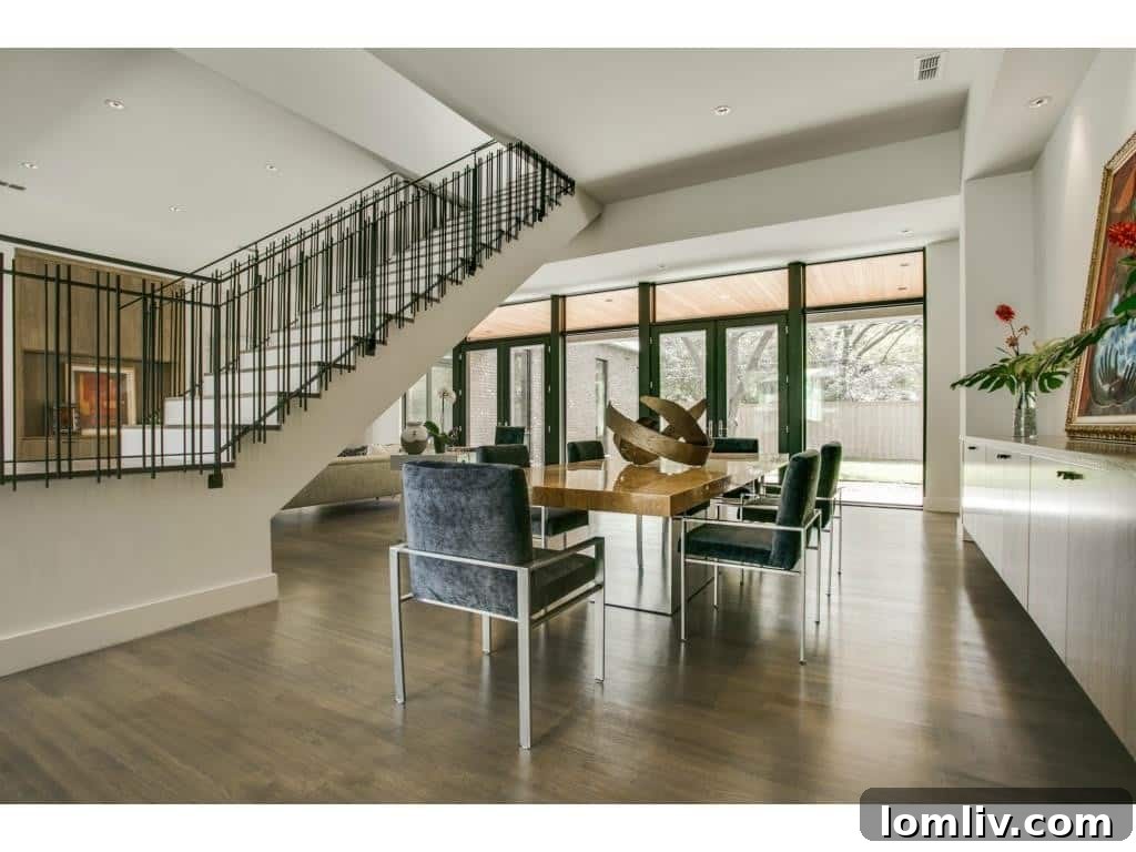 Formal dining room with elegant finishes