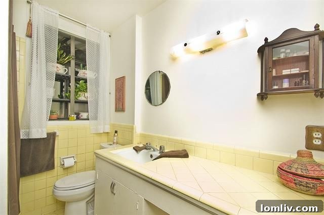 Kitchen Sink Area with Metal Cabinets