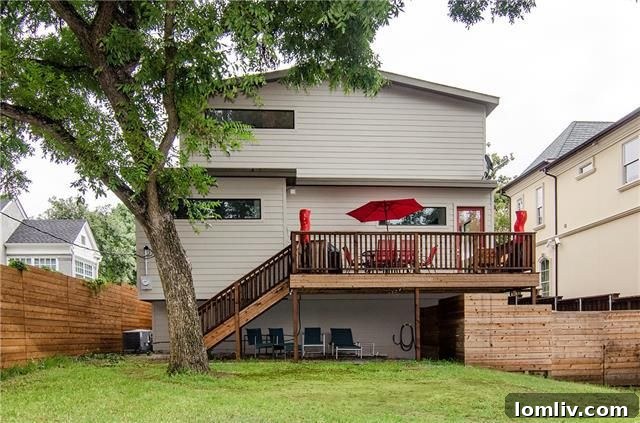 Backyard View of Lakewood Contemporary Home - Dallas Open House