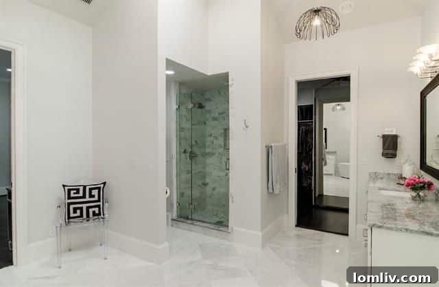 Spa-Like Master Bathroom with Carrara Marble - Preston Forest