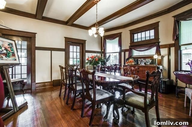 Munger Place Living Room with Wood Beams - Dallas Open House