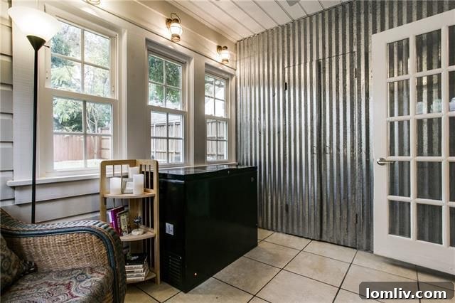 Kitchen counter with stainless steel microwave