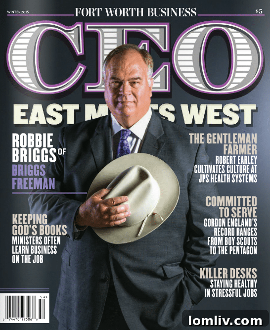 Robbie Briggs on Fort Worth Business CEO Magazine cover