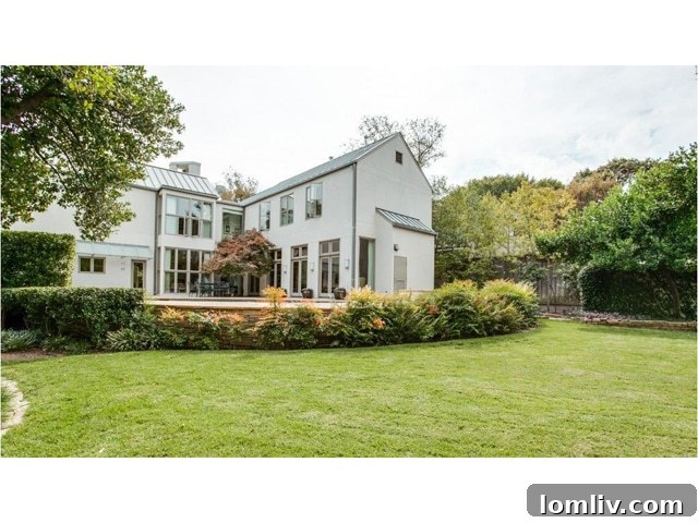 Lush Backyard with Swimming Pool and Lawn
