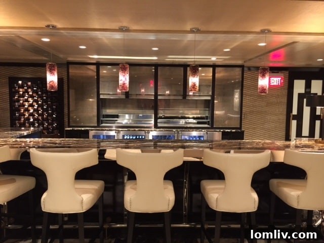 Close-up view of the owner's bar at The Stoneleigh Residences, highlighting exquisite details and materials.