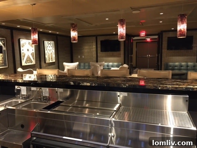 The sophisticated bar area in the owner's lounge at The Stoneleigh Residences, inviting relaxation.