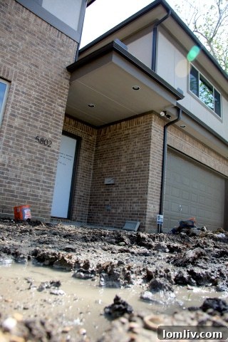 Heavy rains made it impossible to continue work on this custom build in the M Streets.