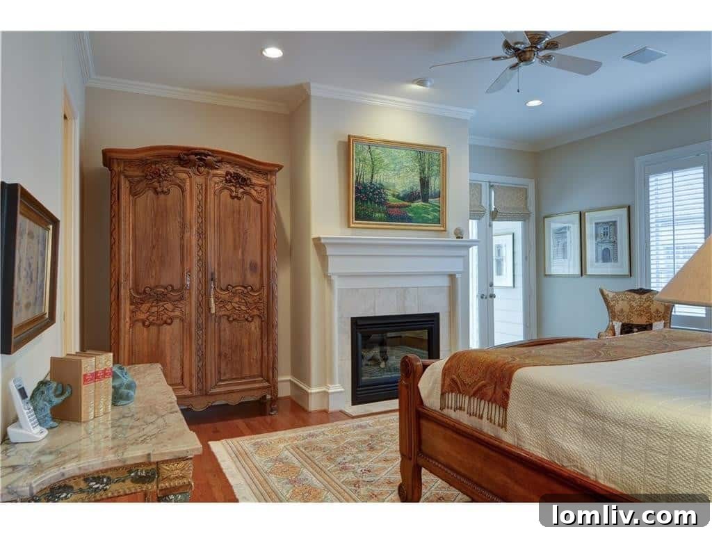 Master Bedroom with Fireplace