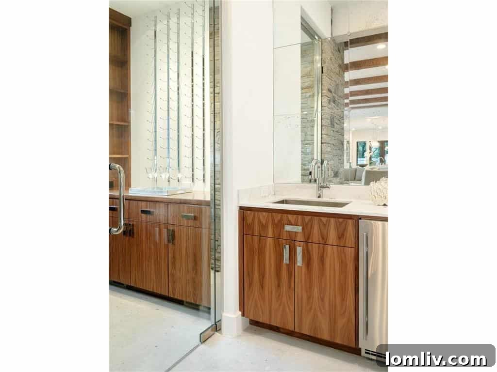 Hallway leading to various living areas with natural light