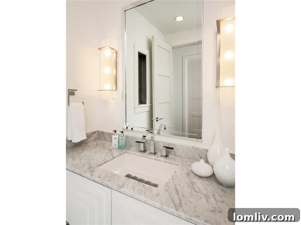 Spacious walk-in shower in the luxury master bathroom